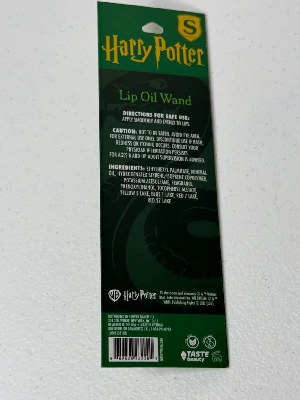 Harry Potter Slytherin Bergamot Scented Lip Oil Wand New